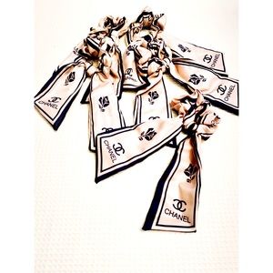 Double sided luxury hair tie, ribbon, scrunchy, poney tail